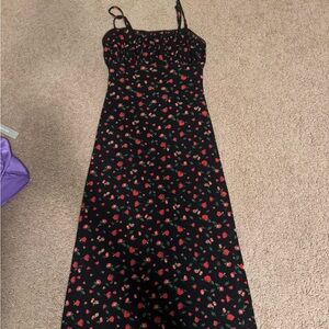 Floral Black Maxi Dress